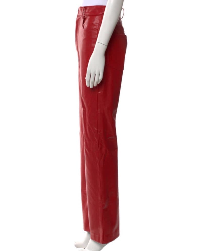 A.L.C. Red Leather Pants   - Image 3