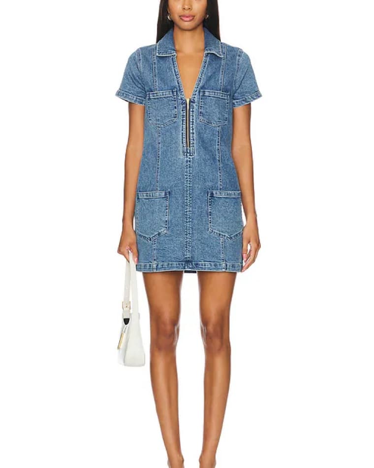Show me Your MuMu denim mini dress - Image 2