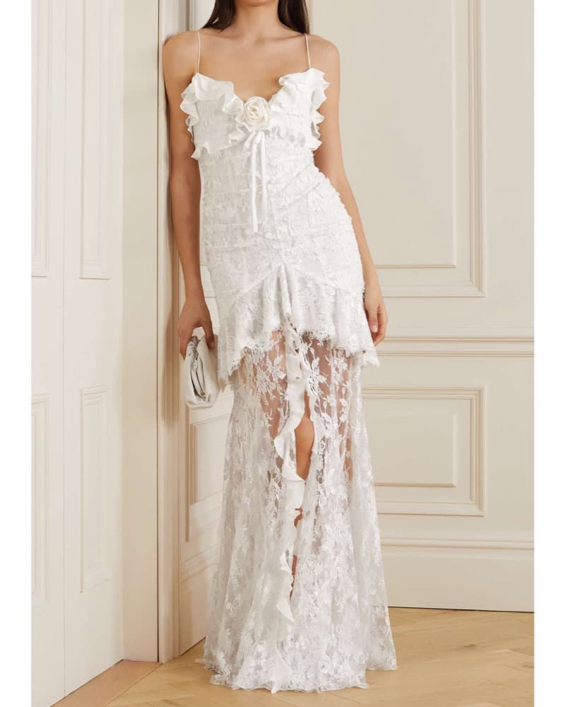 BRIDES! ALESSANDRA RICH Lace Gown  - Image 2