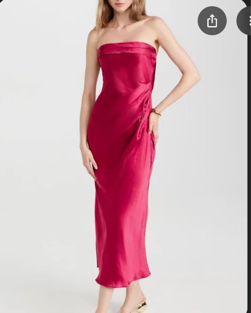 Elliatt Hollywood Draped Satin Midi  - Image 1