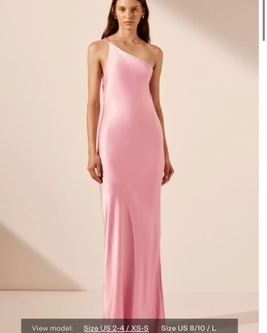 Shona Joy La Lune One Shoulder Silk Dres - Image 1