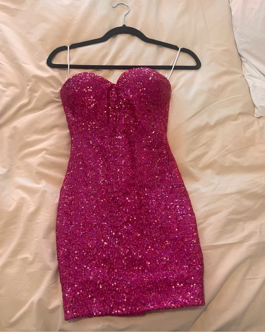 PINK Sequin Mini Dress - Image 1
