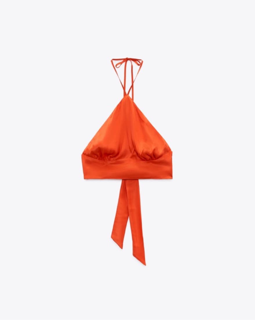 Zara Orange Halter top - Image 2