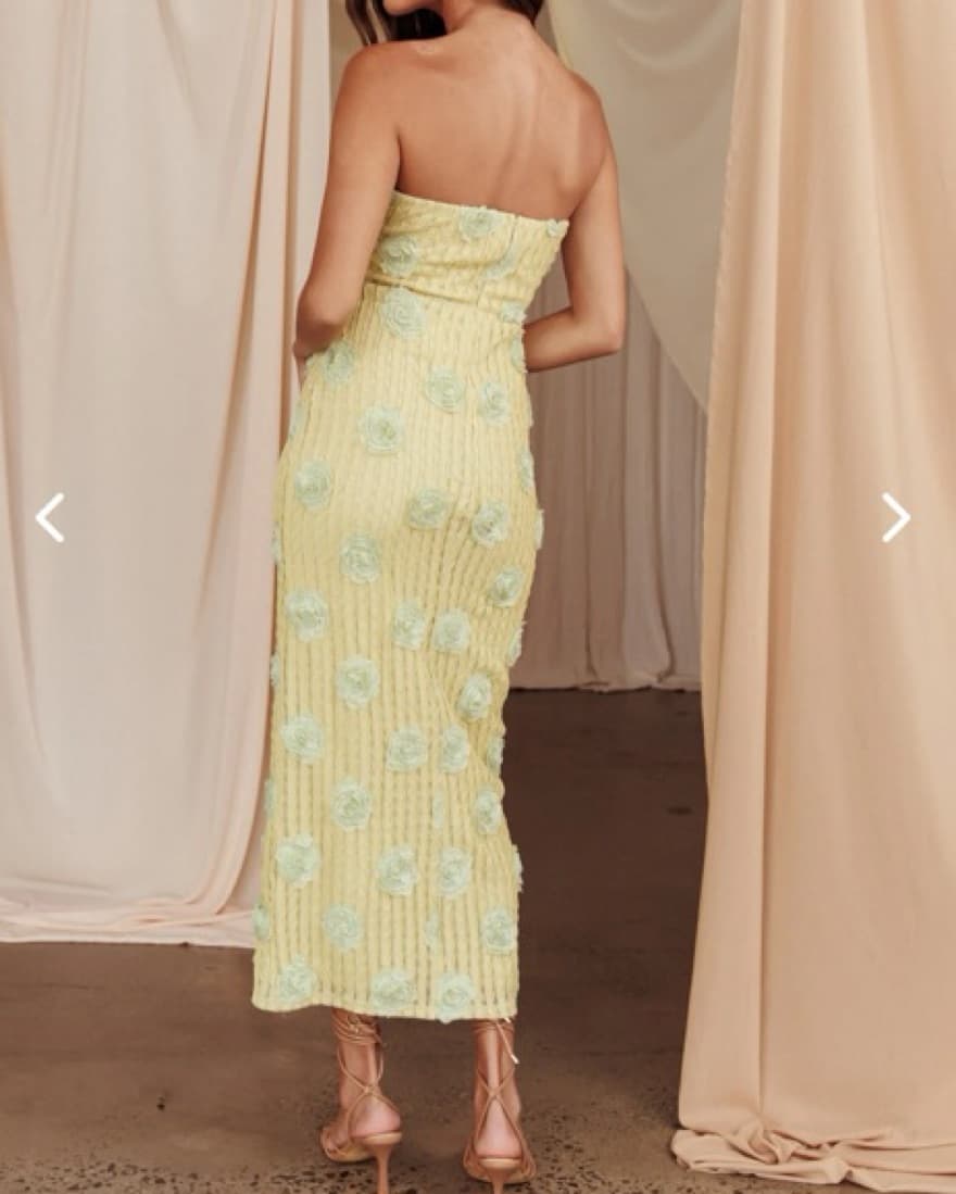 Puzzle Strapless Midi Dress - Image 3