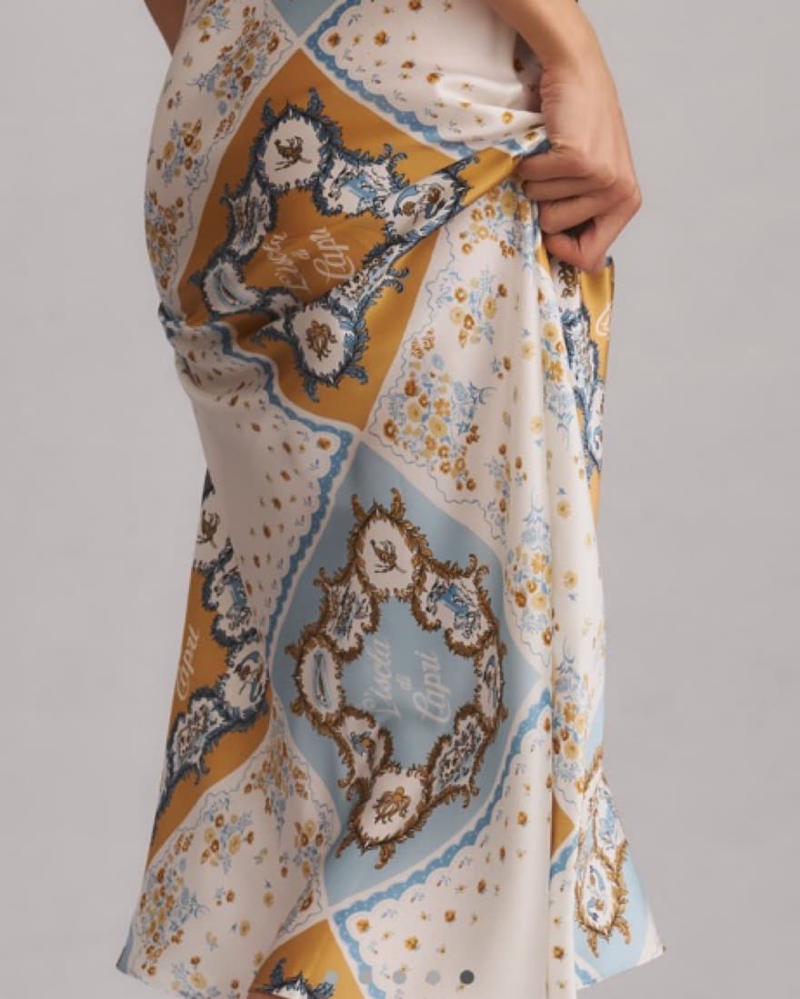 Reformation Blue Pattern Long Dress - Image 5