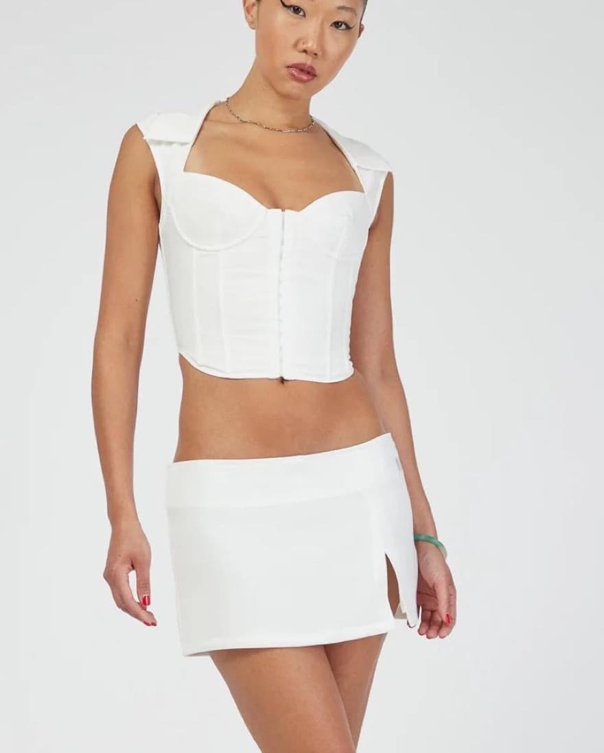 Danielle Guizio White Bustier Corset - Image 1