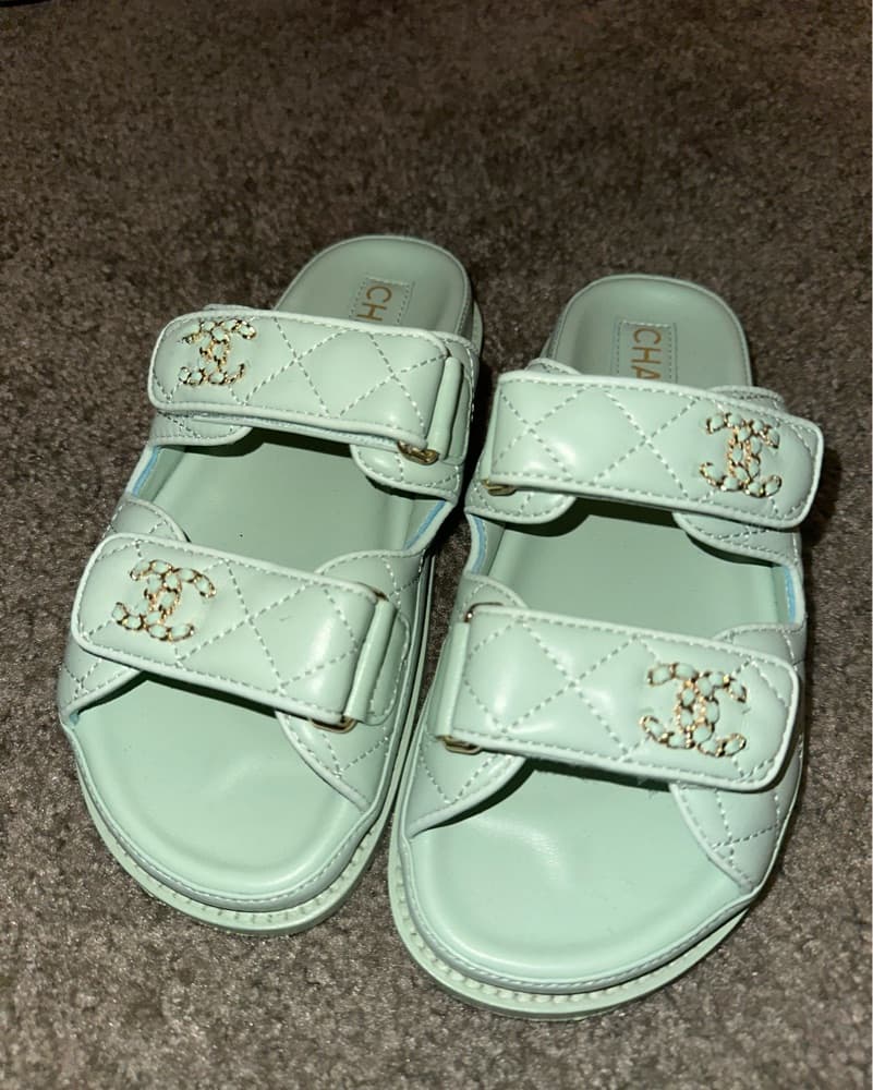 Pastel Green chanel Sandals - Image 1