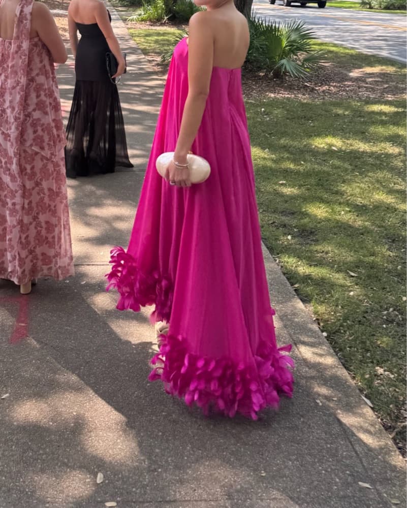 Mac Duggal Flare Feather Hem Gown - Image 4