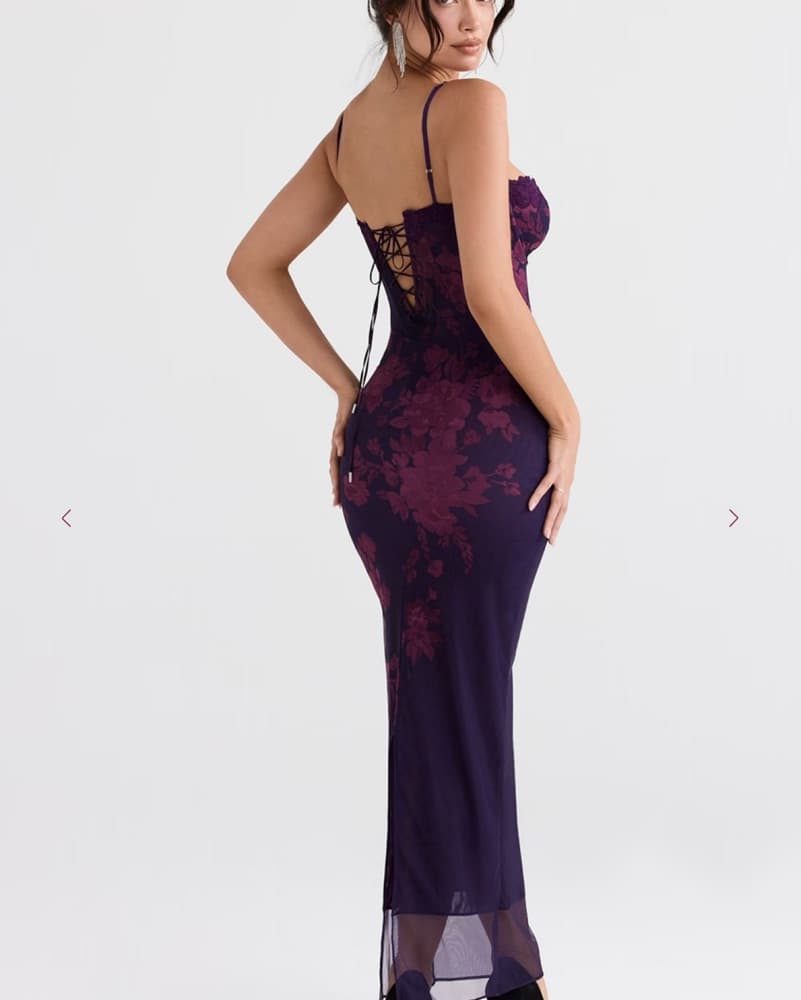 House Of CB Aiza Dress Grape Purple - Image 4