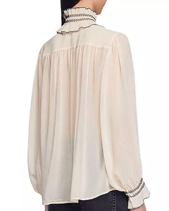 Sandro 100% Silk Top  - Image 2