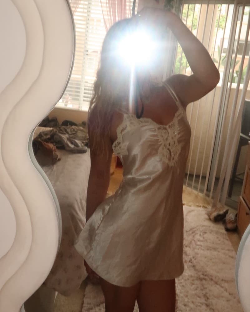 Elegant Lace Satin Slip Dress - Image 5
