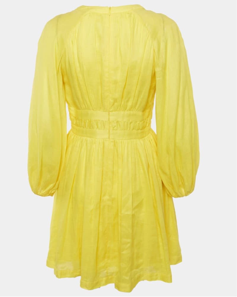 Zimmermann Yellow Bow Mini Dress - Image 2