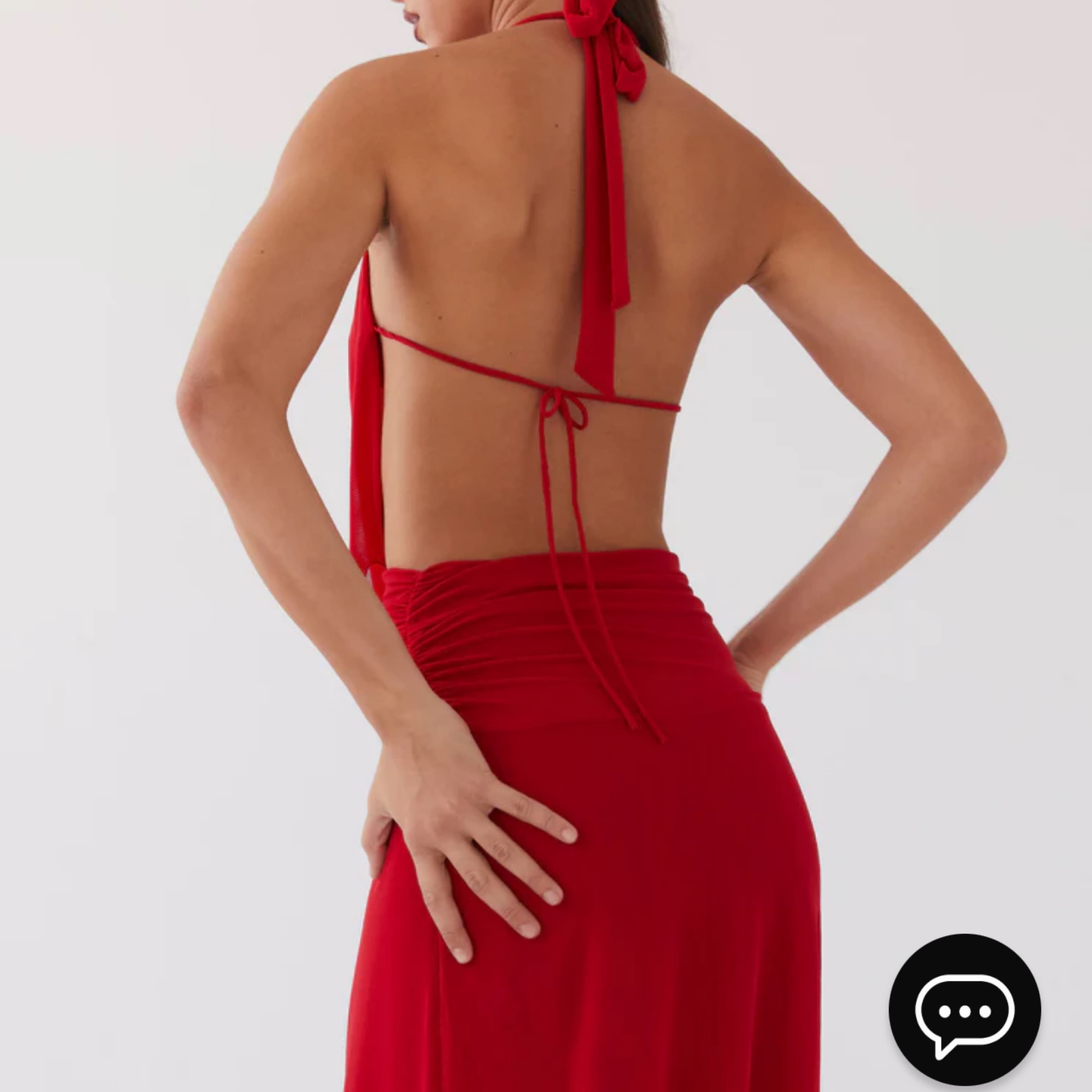 Peppermayo Red Cowneck Dress  - Image 3