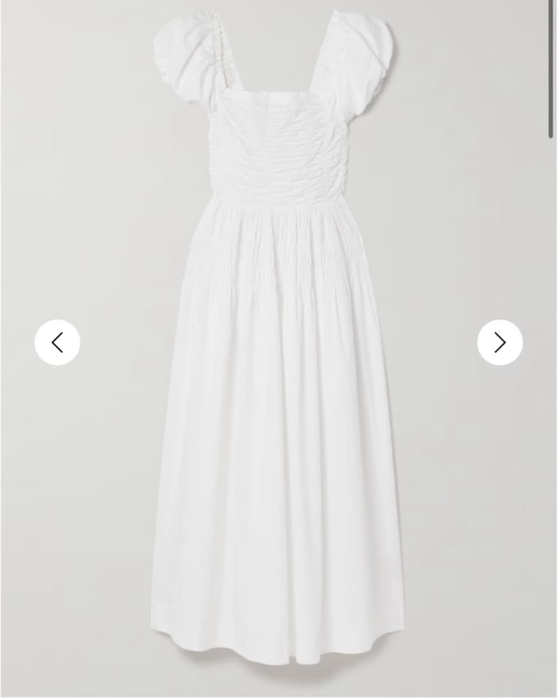Doen Katherina shirred cotton-voile midi - Image 2
