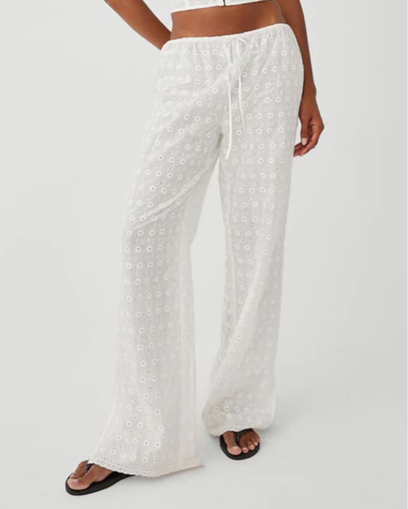 Frankies Bikini Daisy Eyelet Pant Small - Image 2