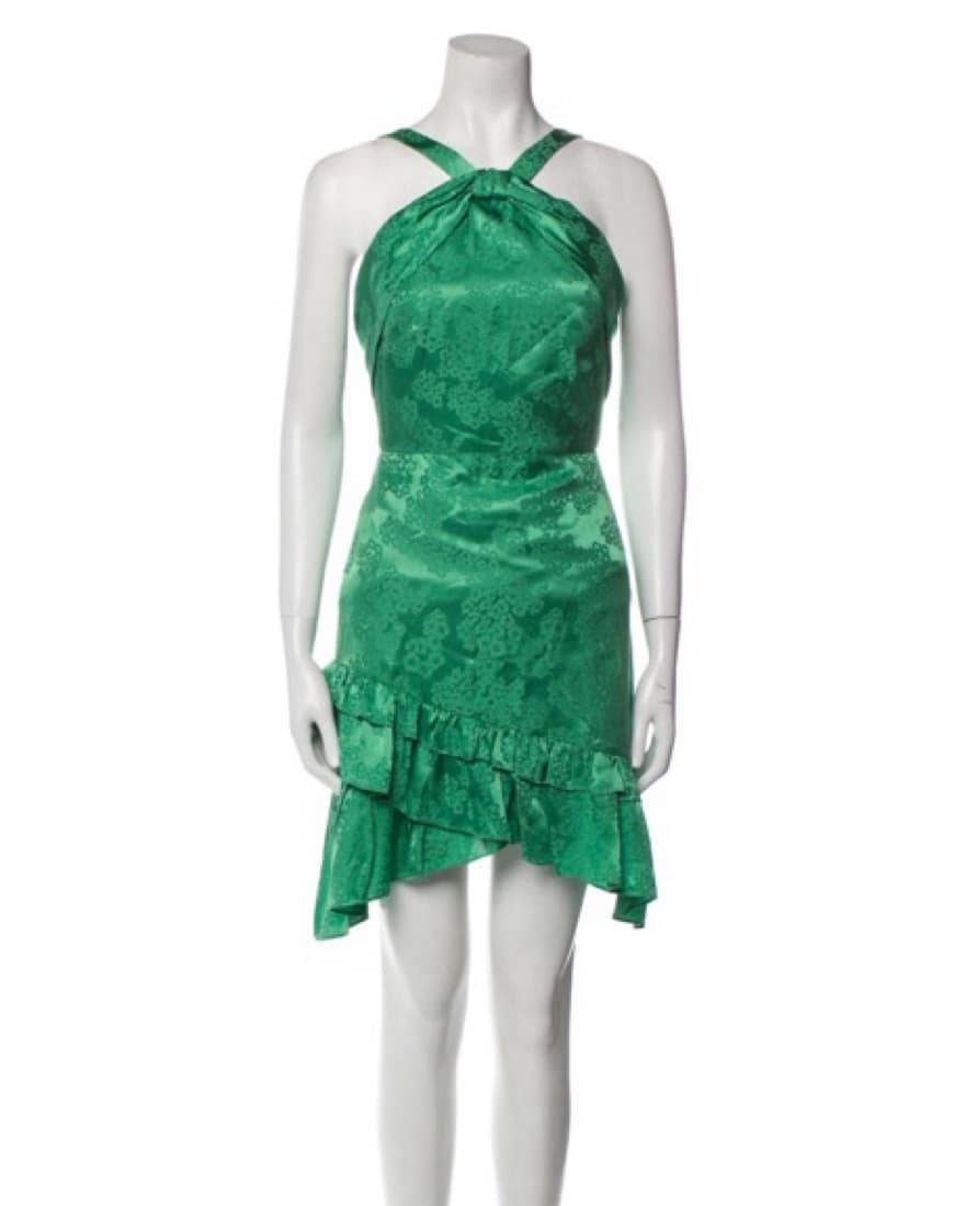 Saloni Green Cocktail Dress - Image 3