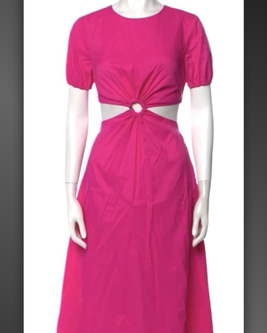 Staud - Cut Out Long Dress Hot Pink -2  - Image 1