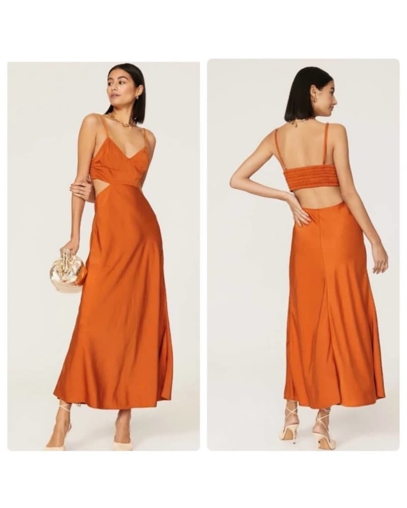 ALC orange Satin Dress - Image 2