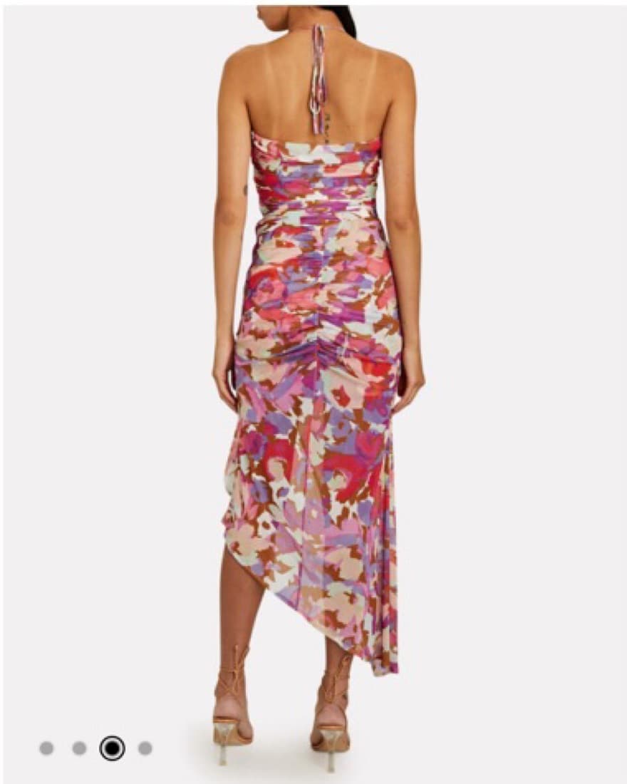 Nicholas Ruched Halter Midi - Image 3