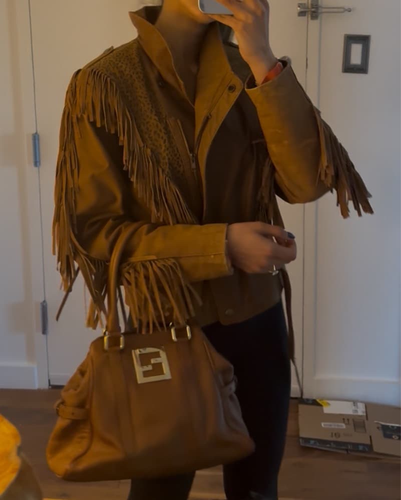 Fringe Leather Jacket - Image 2