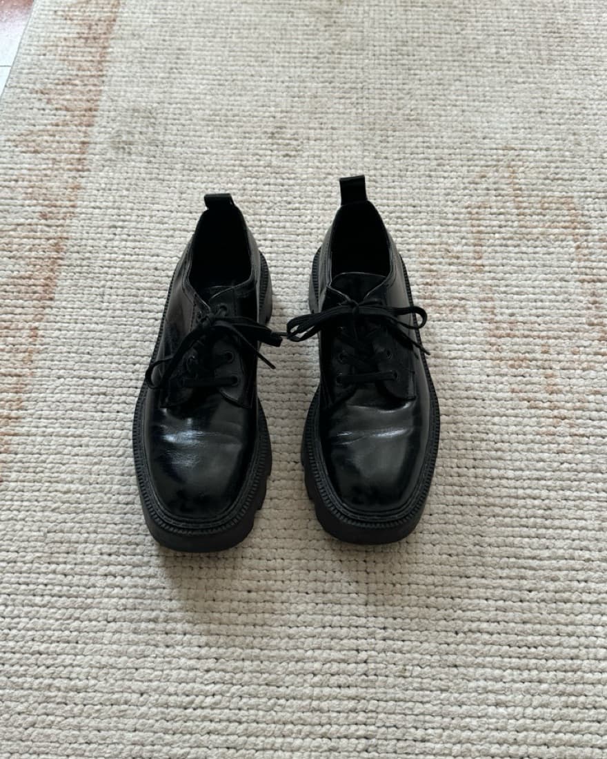 Platform Black Loafers From Zara - Image 1