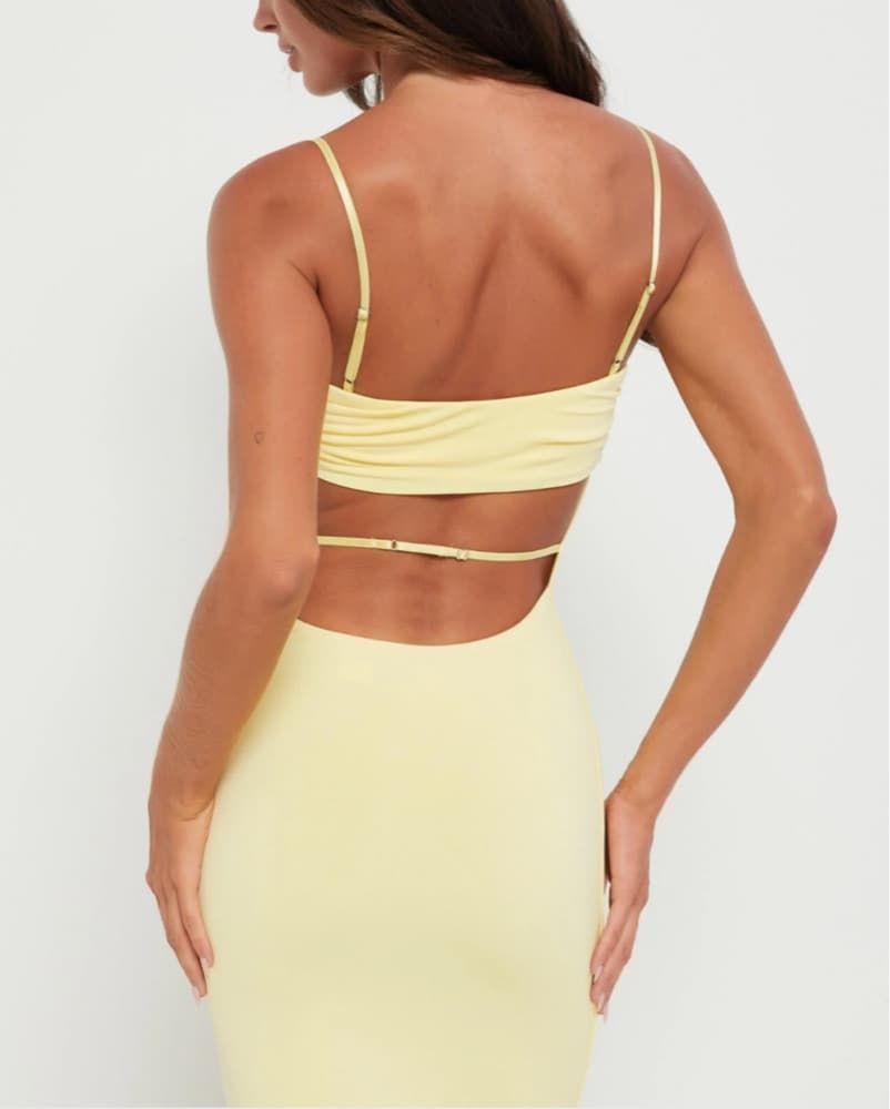 Tigermist - Cara Dress In Butter Yellow - Image 3