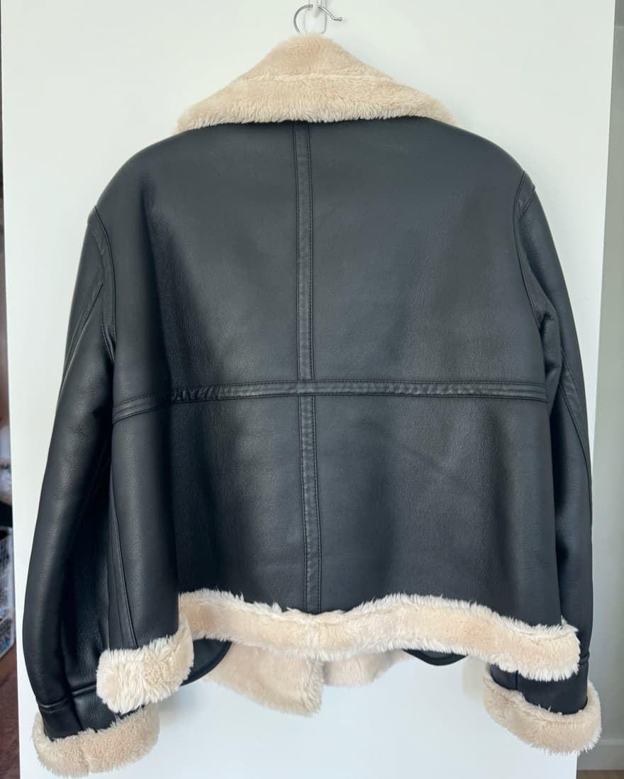 Frame Faux Shearling Leather Jacket - Image 6