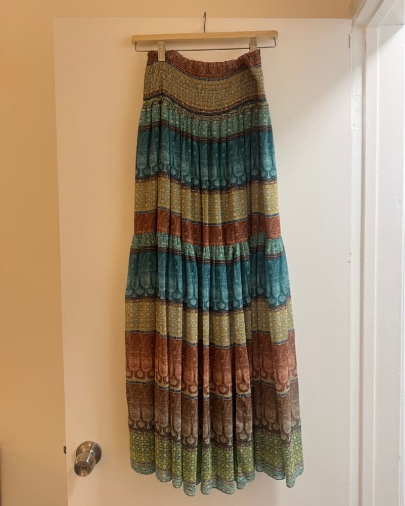 Polly Skirt In Paisley Ombre Chiffon - Image 3