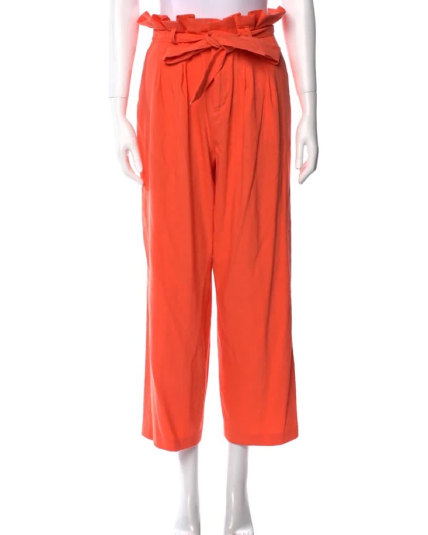 Alice & Olivia Orange Linen Pants   - Image 1