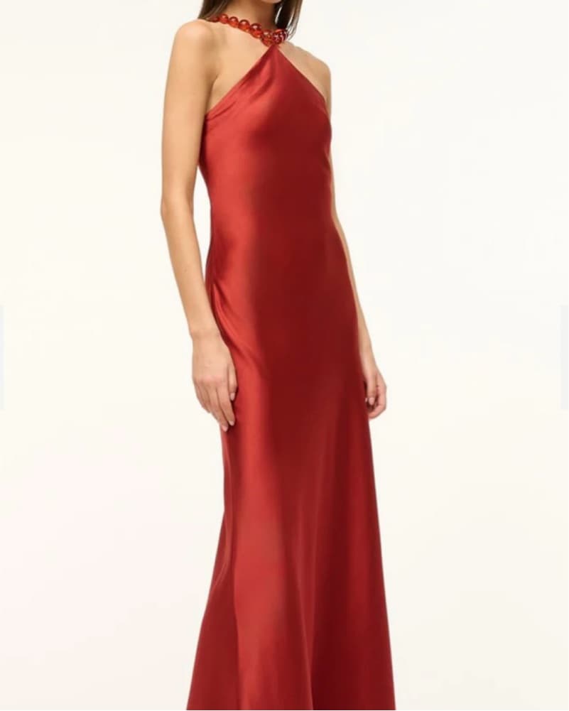 Staud Cadence Dress, Rust Size 6/Small - Image 3