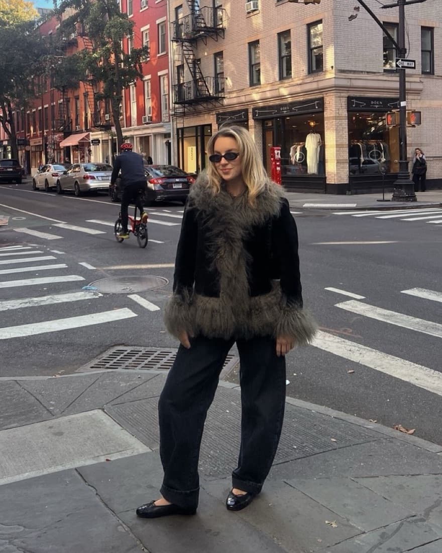 Charlotte Simone Shearling Coat - Image 2