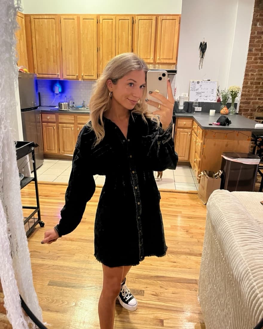 Free People Denim Mini Dress  - Image 2