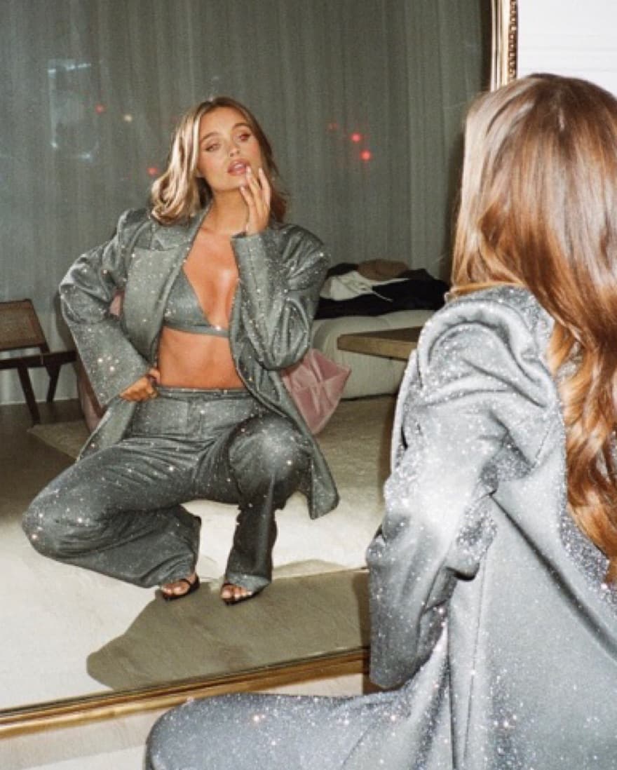 SLA The Label Grey Astrid Bralette Top - Image 3