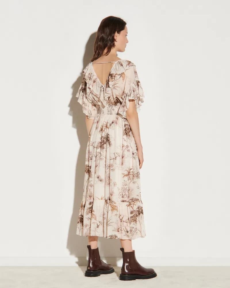 Sandro Elephant Floral Midi Dress - Image 2