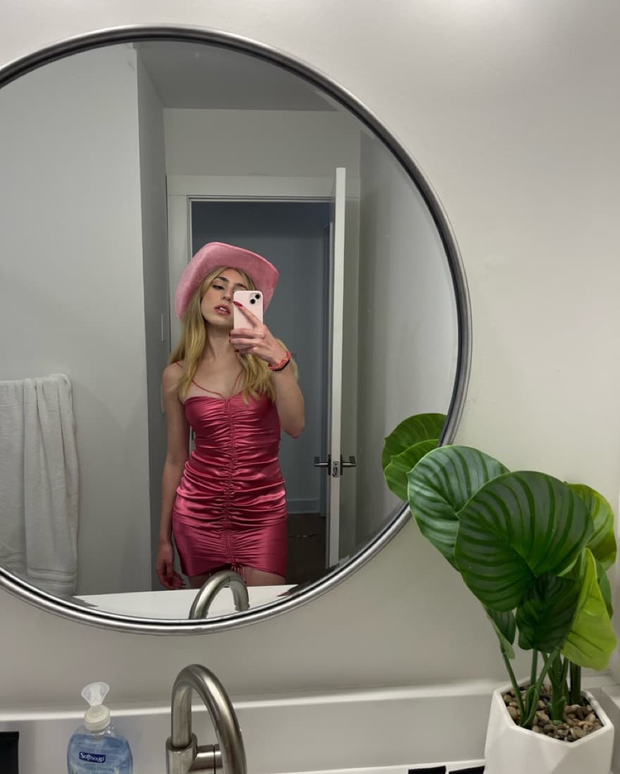Meshki Pink Mini Dress - Image 1
