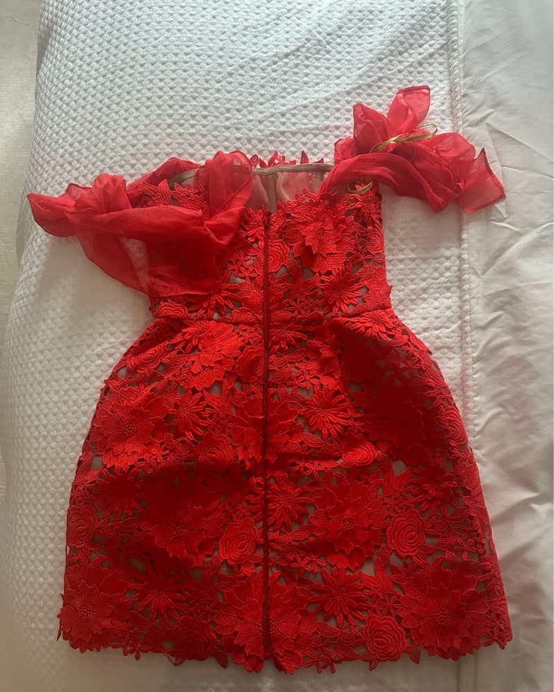 Bronx And Banco Maia Red Mini Dress 2 - Image 4