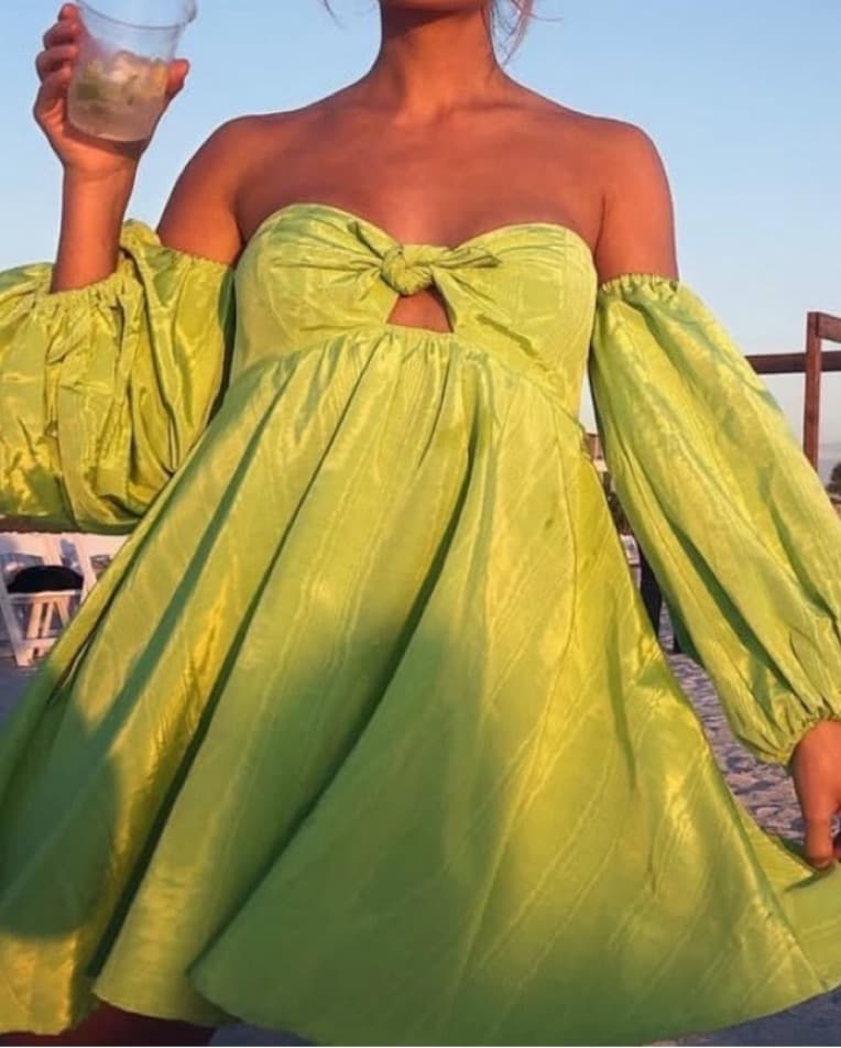 For Love And Lemons Green Dress - Image 2