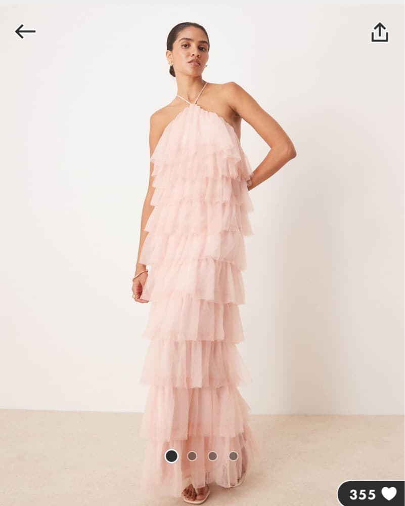 ASOS Tulle Ruffle Maxi - Image 2
