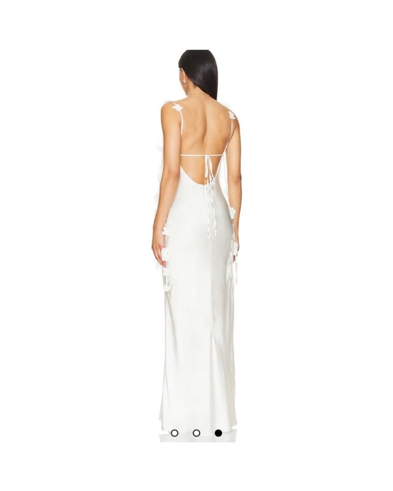 NBD White Maxi Dress With Floral Details - Image 2