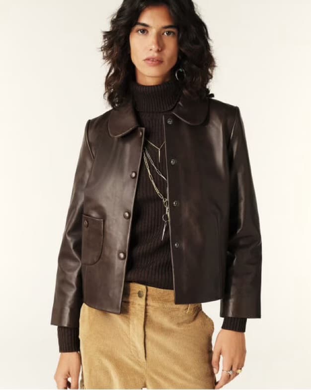 BA&SH Milos Leather Jacket - Image 1