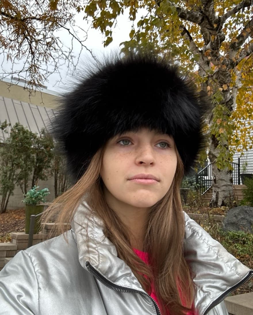Vintage Fur Hat In Black  - Image 2