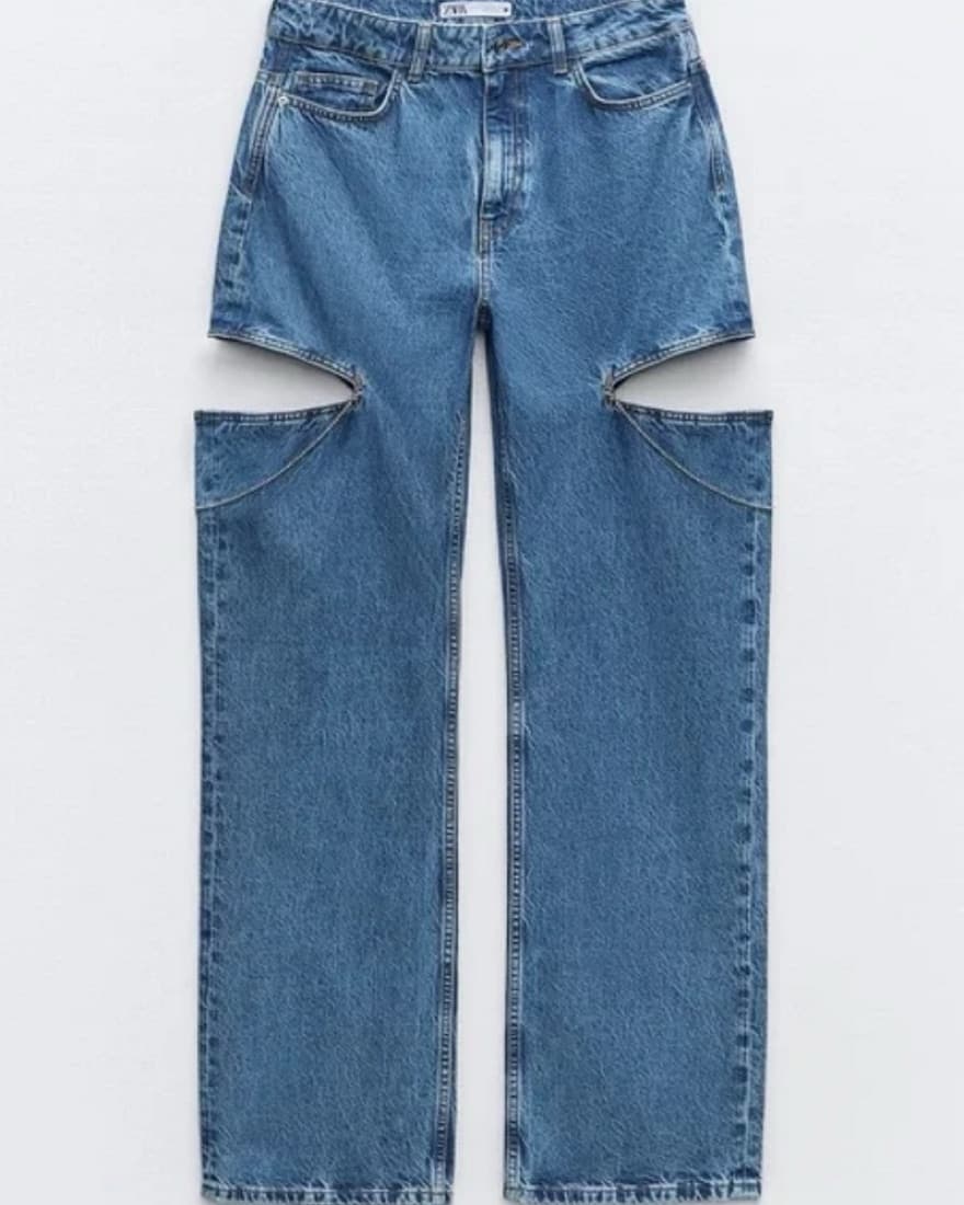 Zara Cut Out Jeans - Image 1