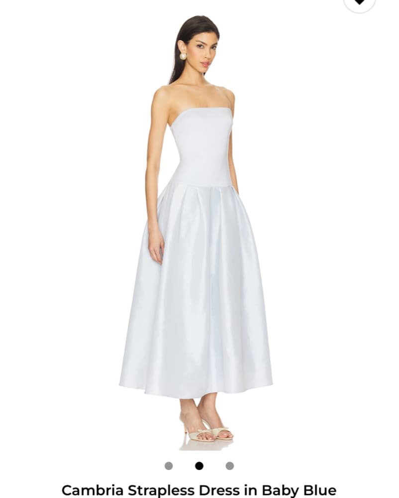 Cambria Strapless Dress In Baby Blue  - Image 1