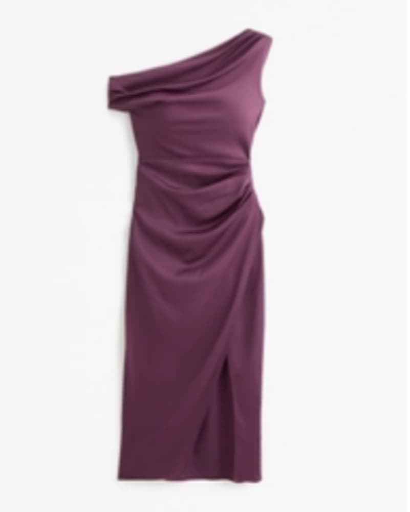 Abercrombie Purple Satin Midi Dress - Image 3