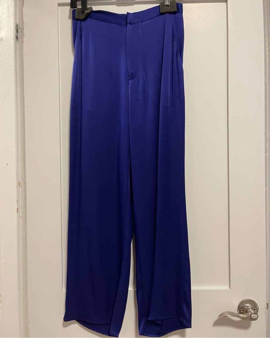 LAPOINTE PF22 Indigo Relaxed Satin Pant - Image 2