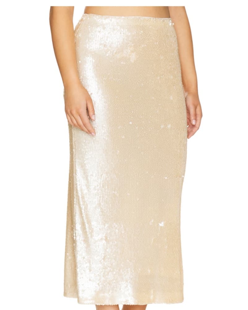 L’academia Gold Sequin Midi Skirt - Image 4