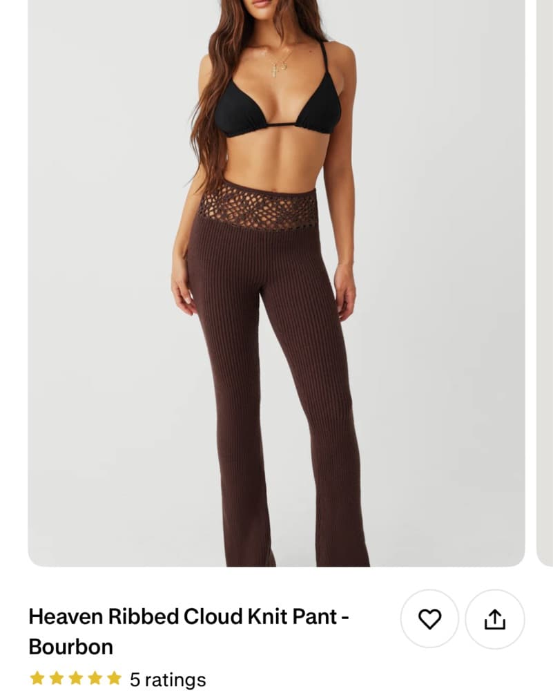 Frankies Bikinis - Ribbed Knit Pant - Image 4