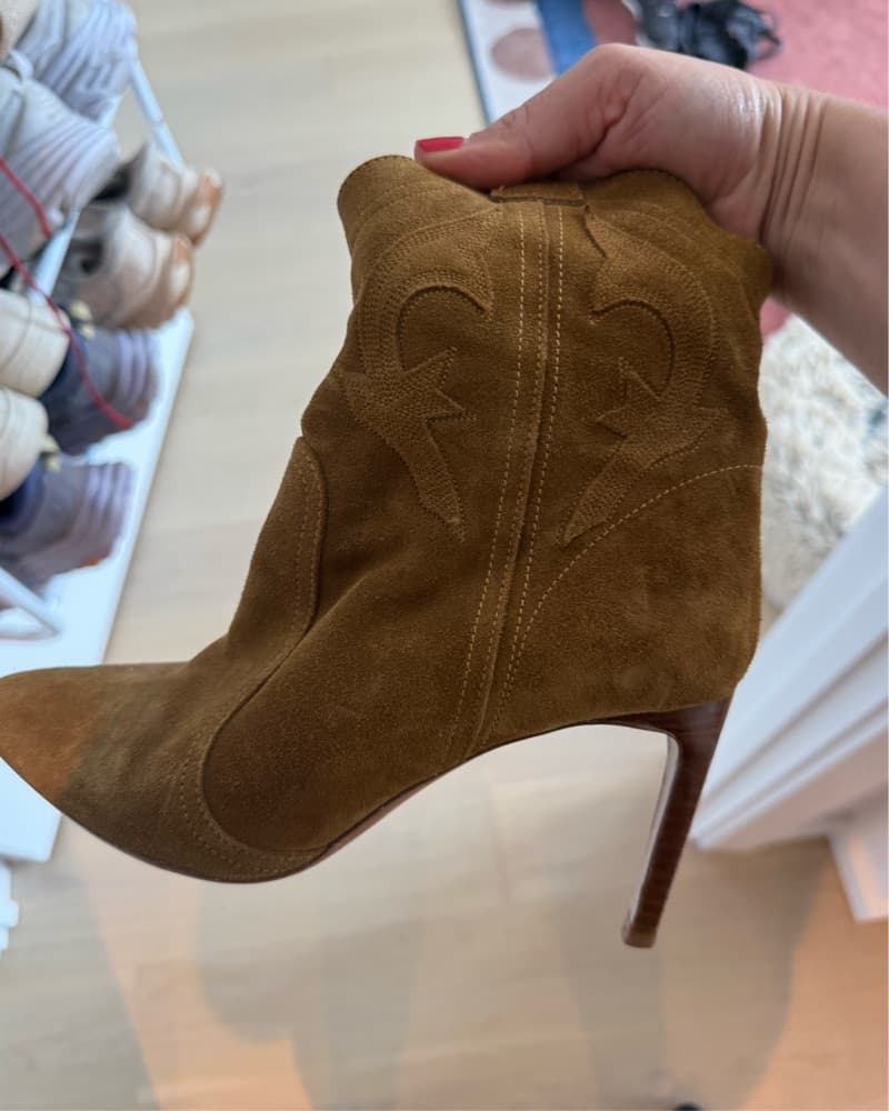 Ba&sh Suede Heeled Booties - Size 39 - Image 1