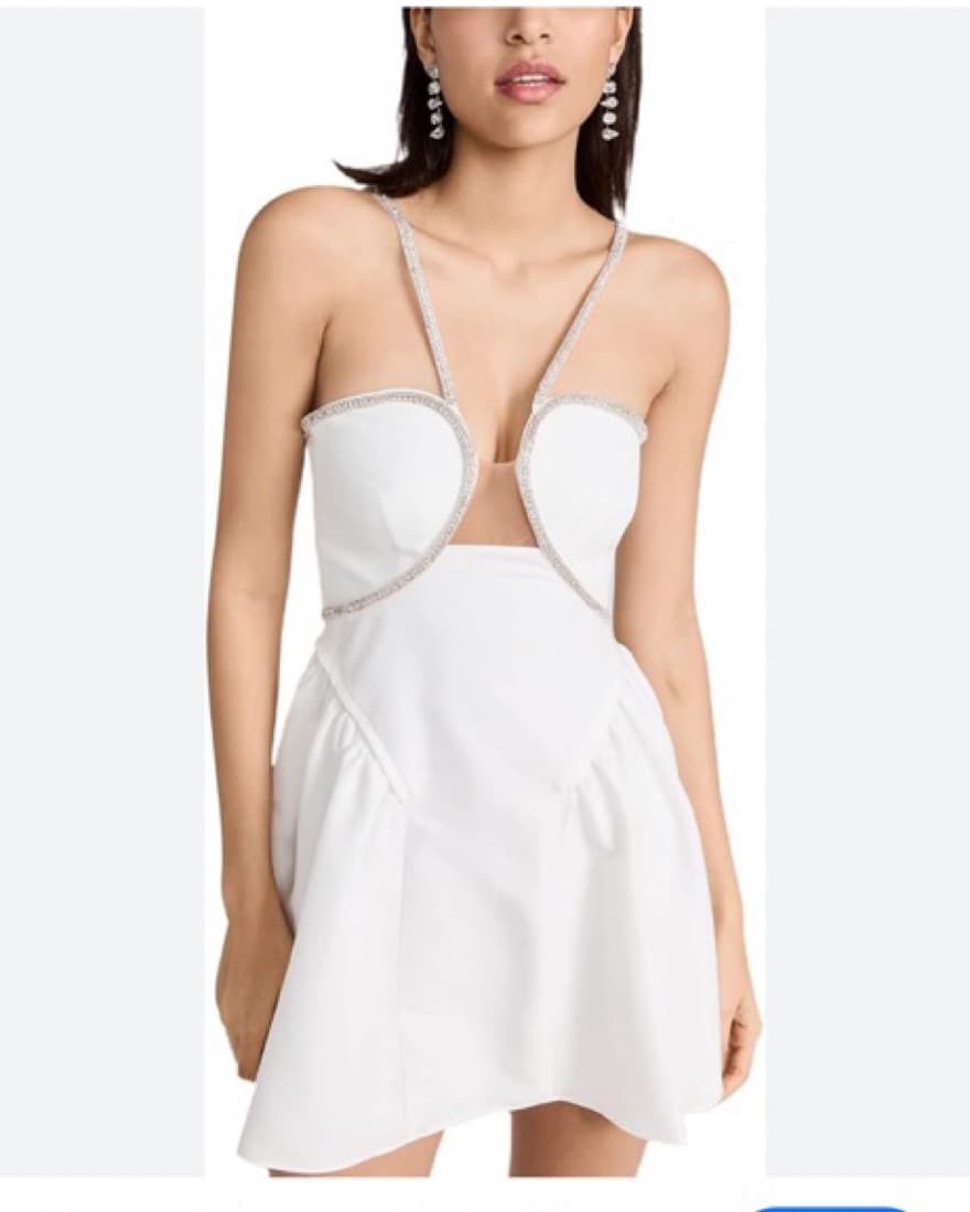 Self Portrait Drop Waist Mini Dress - Image 3