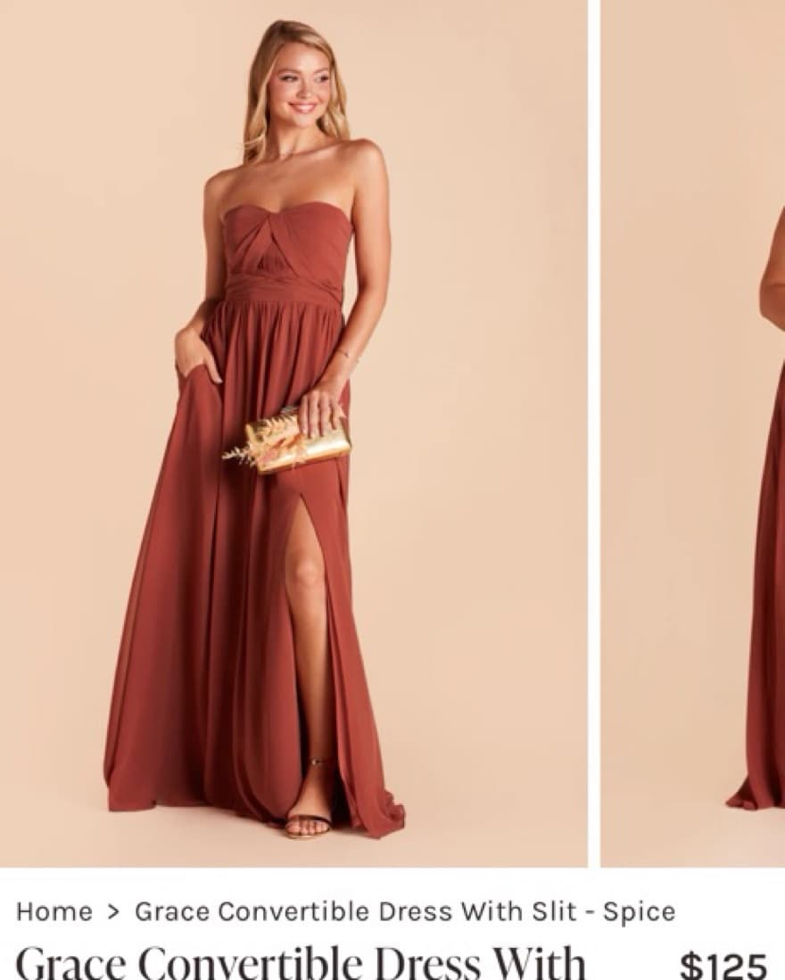 Birdy Grey Convertible Dress With Slit - Image 1